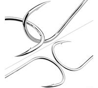 Fishing Single Hook Model SZ124 Carbon Steel Hook with Barbed Point and Optimized Shape for Hook Retention (5/0#)