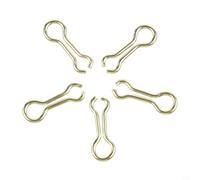 Fishing Sinker Eyes Eyelets, 100pcs Brass Screw Guides Wire Leader Connection Rings for Bass Carp Fishing, Saltwater Freshwater Tackle Accessories Hardware Kit(yellow S)