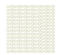 Fishing Sinker Eyes Eyelets, 100pcs Brass Screw Guides Wire Leader Connection Rings for Bass Carp Fishing, Saltwater Freshwater Tackle Accessories Hardware Kit(yellow M)