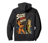 Fishing Size Does Matter Big Bass Angler Humor Pullover Hoodie