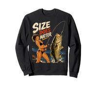 Fishing Size Does Matter Big Bass Angler Humor Sweatshirt