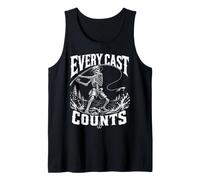 Fishing Skeleton Every Cast Counts Angler Lake Fisherman Tank Top