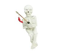Fishing Skeleton Figurines FishTank Decorations Handmade Garden Figurine Resin Art Sculpture For Aquarium Outdoor