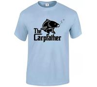 Fishing Sky Blue Color T-Shirt Men's Fisherman Dad Problem Solved Fathers Day Tee Top(The CARP Father,XXL)