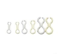 Fishing Snaps Connectors Set of 100 for Do it Molds Loops Sinkers Jigs Wire Eyelets Splay Rings for Various Moulds and Applications (Gold trumpet)
