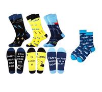 Fishing Socks, Funny, 5 Pairs, Adult Size 8-11, Gift for a Fisherman