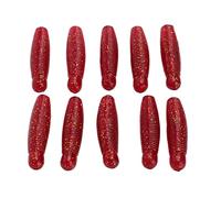 Fishing Soft Bait Artificial Bee Pupa Potato Lure 10Pcs PVC Elastic Bite Resistant Realistic Shape Salt Added Long Cast Lures for Ocean Lake River Fishing 6cm 8g (Burgundy)
