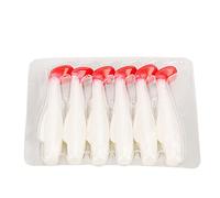 Fishing Soft Bait Lifelike Swimming Strokes Two Color Injection Molding Well Balanced Design for Sea Bass Mandarin Fish Silicone Red Tail White Body 8cm 6Pcs