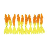 Fishing Soft Lures Double Tails Vivid Lifelike Design Spiral Stripe Fishing Lures Sea Boat Silicone Soft Lures Kit (SSCOLOR:A)
