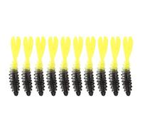 Fishing Soft Lures Double Tails Vivid Lifelike Design Spiral Stripe Fishing Lures Sea Boat Silicone Soft Lures Kit (SSCOLOR:C)