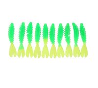 Fishing Soft Lures Double Tails Vivid Lifelike Design Spiral Stripe Fishing Lures Sea Boat Silicone Soft Lures Kit (SCOLOR:D)