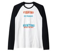 Fishing Solves Most of My Problems Hunting Solves The Rest Raglan Baseball Tee