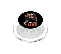 Fishing Sorry Can't Talk I'm On Another Line Funny Bass Gift PopSockets PopGrip for MagSafe