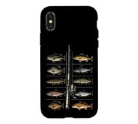 Fishing Species Grid Bass Catfish Trout Crappie Case for iPhone X/XS