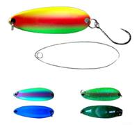 Fishing Spoon Lure Featuring UV Blue Reflectivity and Glow-in-the-Dark Capability for Effective For Bass Targeting (E)