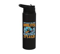 Fishing Spot I Don't Always Tell People Where I Fish Angler Stainless Steel Insulated Water Bottle