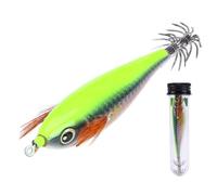 Fishing Squid Jigs Cuttlefish Lures with 3D Holographic Eyes & Treble Hook | Balanced Shrimp And Squid Lure Luminous 3D Eyes Treble Hook Rust Proof Slow Sinking Easy North Atlantic Sea Use