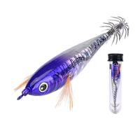 Fishing Squid Jigs Cuttlefish Lures with 3D Holographic Eyes & Treble Hook | Balanced Shrimp And Squid Lure Luminous 3D Eyes Treble Hook Rust Proof Slow Sinking Easy North Atlantic Sea Use