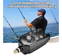 Fishing Strike Indicator, Sensitive Sound Alert Alarm for Optimal Fishing Performance, Adjustable Volume, Metal & Plastic, 1 Unit (Black)