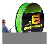 Fishing String - Super Power Fluorescent Green Braid Fishing String | 164 Yards Abrasion Resistant 8 Strands Superline For Pond, Stream, Lake, River, Freshwater Saltwater