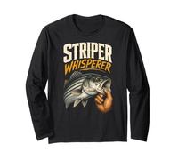 Fishing Striper Whisperer Vintage Angler Gift Long Sleeve T-Shirt