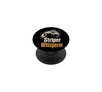 Fishing Striper Whisperer Vintage Angler Gift PopSockets Adhesive PopGrip