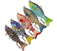 Fishing Swimbait - Multi-Segment Articulated Lure with Imitation Prey, Soft Swimbaits for Fishing, for Saltwater and Fresh Water, Shore, Camping, Pond, Kayak