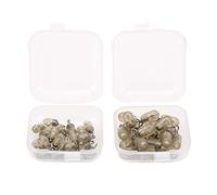 Fishing Swivel Connector, 40Pcs Carp Bait Cage Hair Rig Stop Beads Fishing Tackle Accessories Fishing Barrel Swivels Stainless Swivels for Fishing Tackles