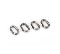 Fishing Swivel, Durable Stainless Steel Swivel Snap Connector Oval Split Rings 100Pcs 8x13mm for Carp Anglers Freshwater Tackle Organization Saltwater Gear Setup Angling Equipment
