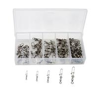 Fishing Swivel Set 50pcs Stainless Steel Barrel Swivel Fishing Fishing Fishing