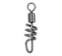 Fishing Swivels, Fixed Ring with Barrel - 10pcs Fishing Tackle Lines Connector | Rolling Gear Stainless Steel Fishing Swivels for Seawater