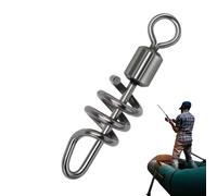 Fishing Swivels Solid Barrel Ring | 10pcs High Strength Bearing Fishing Swivels Stainless Steel Fishing Swivels Rolling Gear for Saltwater Freshwater