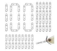 Fishing Swivels - Stainless Steel Clip Swivels, Portable Swivels | Quick Reusable Fishing Swivels for Fishing Lures, Small Quick Change Swivels for River, Lake E