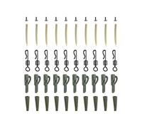 Fishing Tackle - Anti-Tangling Sleeves Terminal Connect Hook Carp Tackle Kit,Speed Links Hook Quick Change Anti-Tangling Swivels for Bass Trout Cod Reservoirs Rivers Lakes Outdoors
