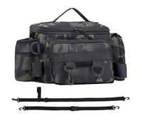 Fishing Tackle Bag - 35 x 21cm Fishing Bag Multipurpose | Canvas Camouflage Outdoor Tote Bags with Mesh Inner Pocket, Tackle Storage Backpack for Hiking, Travel, Fish Yes, camouflage, Siehe