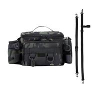 Fishing Tackle Bag, Water Resistant Fishing Bag, Saltwater Fishing Tackle Bag, Freshwater Fishing Tackle Bag, Padded Shoulder Strap Fishing Bag, Fishing Gear Storage Bag, Portable Tackle Box Bag
