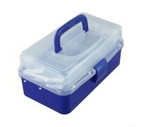 Fishing Tackle Organizer Box 3 Layer Plastic Cantilever Design with Adjustable Trays Portable Storage for Lures Hooks Beads Jewelry Hardware Accessories Compact(c)