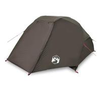 Fishing Tent 5 People Brown Waterproof 185T Polyester with PU Coating 490 x 330 x 185 cm with Mosquito Net Windproof Breathable Ideal for Camping, Fishing, Outdoor and Festival