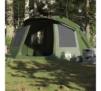 Fishing Tent 5-Person, Olive Green, Waterproof, 185T Polyester with PU Coating, 332x284x147 cm, Portable Camping Shelter, Easy Set Up for Outdoor Adventures