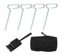 Fishing Tent Ice Drill,Metal Threaded Augers Universal Stake Tent Peg - Ice Fishing Shelter Nail Fixer - for Outdoor Camping Survival Adventure Backpacking Picnic