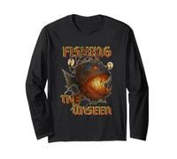 Fishing the Unseen - Graphic Vintage Anglerfish Long Sleeve T-Shirt