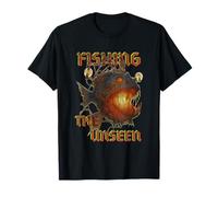 Fishing the Unseen - Graphic Vintage Anglerfish T-Shirt