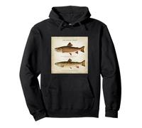 Fishing Themed Design Featuring Brook Trout Fish Pullover Hoodie