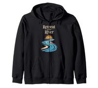 Fishing Therapy Zen Angler Mental Health Calm Mindfulness Zip Hoodie