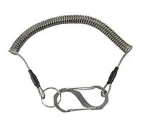 Fishing Tool Lanyard - 150Cm Retractable Anti Lost Rope, Coiled Pole Tether, Stainless Steel TPU Safety With Strong Stretch And Secure Grip | Outdoor Gear For Boating Hiking Camping Mountaineering