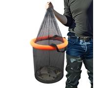 Fishing Trap Cage - Folding Wire Net, Compact Fish Container | Durablee collapsiblee Fishing Gear Carrier, Lightweight Lobster Shrimp Snare Tool Storage for Crayfish Saltwater Freshwater Hunting Lake