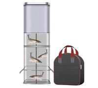 Fishing Trap - Crawfish Net | Thickened Minnow Bait Basket | 9.06 x 9.06 x 0.59 Inch Net for Catching Crawfish, Crabs, and Turtles in the River, Aquarium, Saltwater, Fish