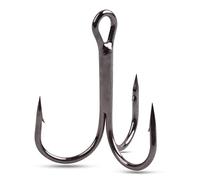 Fishing Treble Hooks High Carbon Steel Hooks Strong Sharp Round Bend Triple Fish Hooks for Freshwater Saltwater Fishing Size 2 4 6 8 10 12(6#-60PCS)