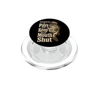 Fishing Trout Keep Your Mouth Shut Funny Angler Gift PopSockets PopGrip for MagSafe