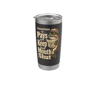 Fishing Trout Keep Your Mouth Shut Funny Angler Gift Stainless Steel Insulated Tumbler